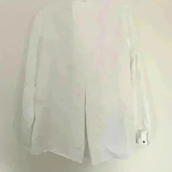 Elie Tahari Womens Button Up Blouse Long Sleeve Lace Detail Size Medium - Picture 7 of 8